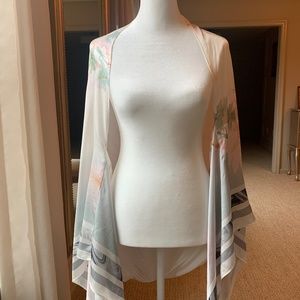 TED BAKER Floral Silk Cover up Scarf